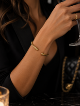 CABLE CUFF 18K GOLD BRACELET